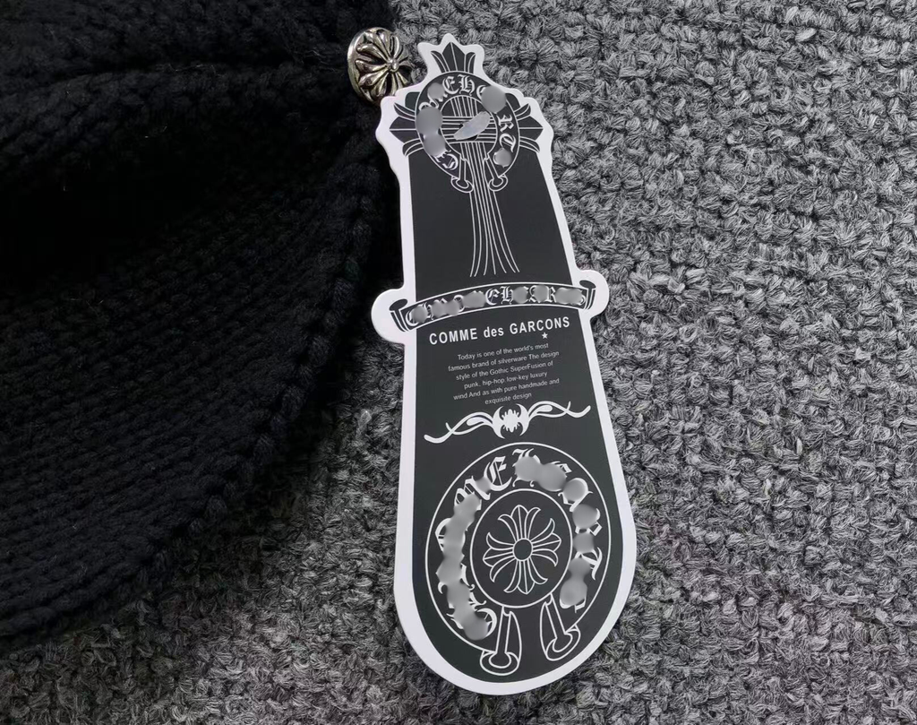Fleur De Lis Black Knit Beanie™