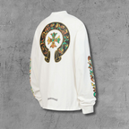 Camo Horse Shoe Logo White Long Sleeve™