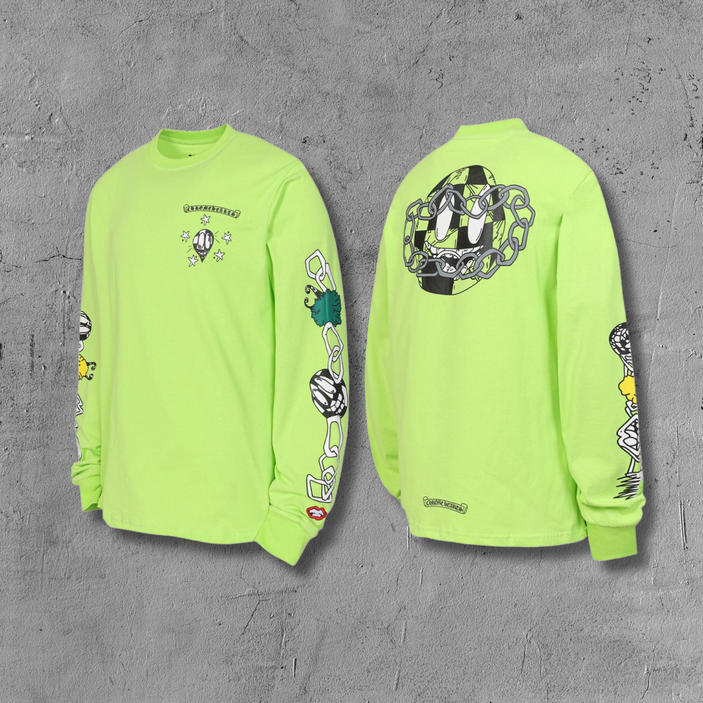 M-Boy Chain Linked Lime Green Long Sleeve™