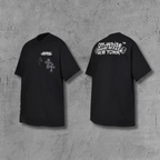 Black Leather Cross Brand Collab Black T-Shirt™