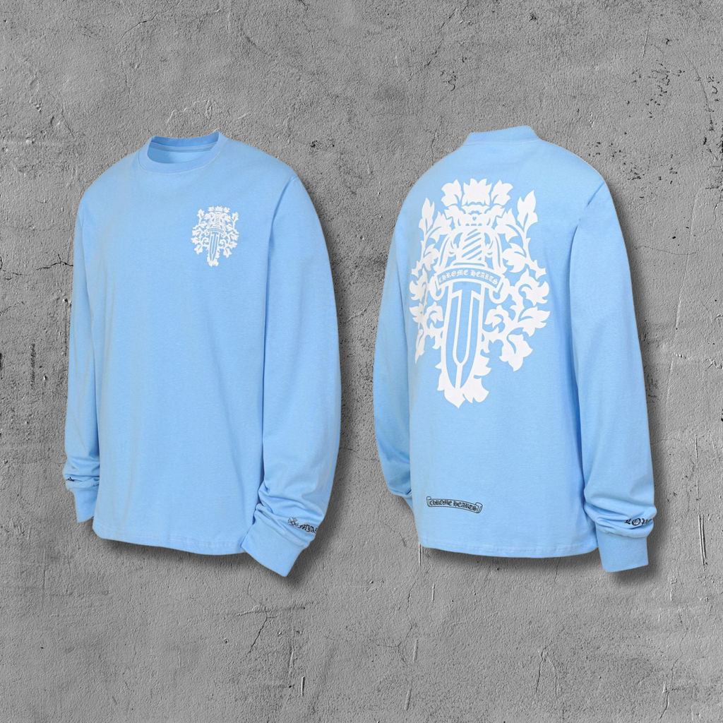 White Dagger Crest Light Blue Long Sleeve™