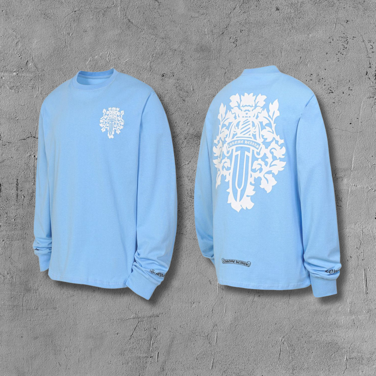White Dagger Crest Light Blue Long Sleeve™