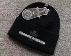 Leather Cross & Typography Logo Beanie™