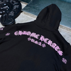 Pink Typography Logo USA Black Hoodie™