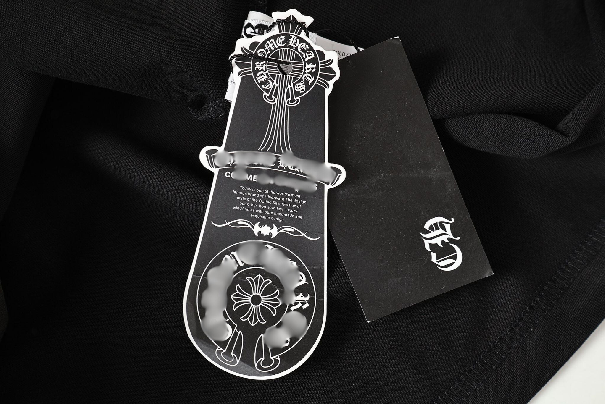 Black Leather Cross Brand Collab Black T-Shirt™