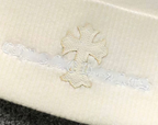Leather Cross & Typography Logo Beanie™