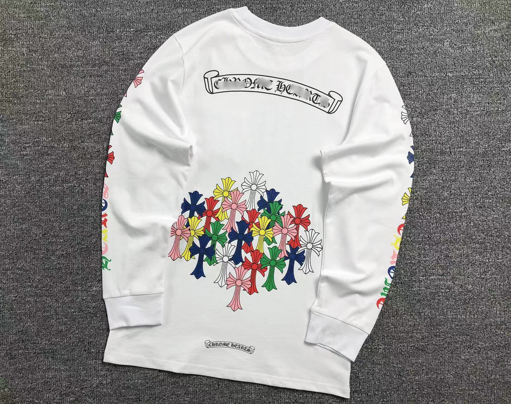 Multicolor Crosses White/Black Long Sleeve™