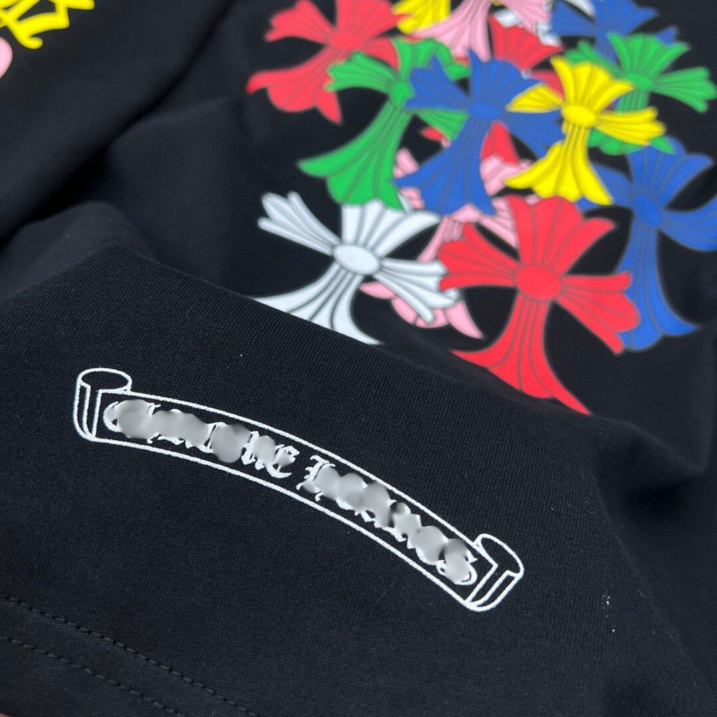 Stacked Multicolor Crosses Black Long Sleeve™