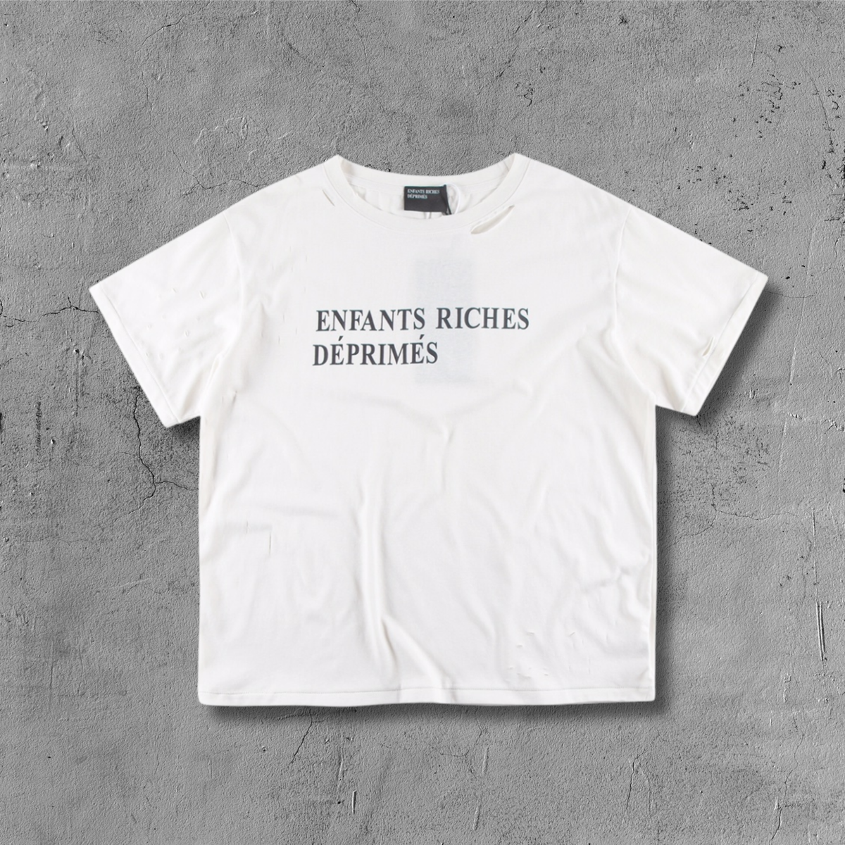 ER* Distressed White T-Shirt™