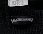 Leather & Metallic Cross Torn Knit Beanie™
