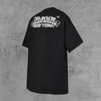 Black Leather Cross Brand Collab Black T-Shirt™