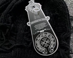 Leather & Metallic Cross Torn Knit Beanie™