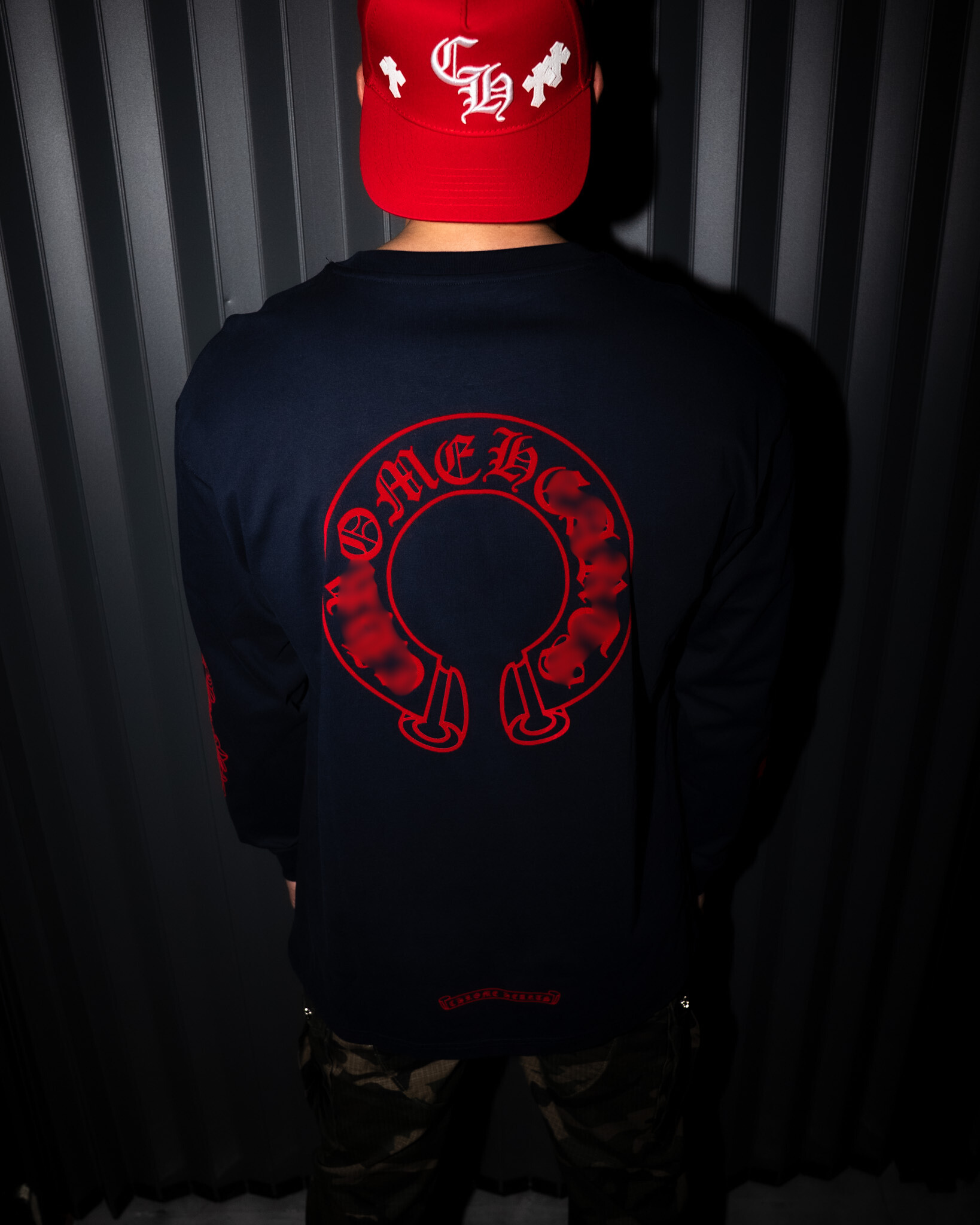 Red Horse Shoe Logo Navy Long Sleeve™