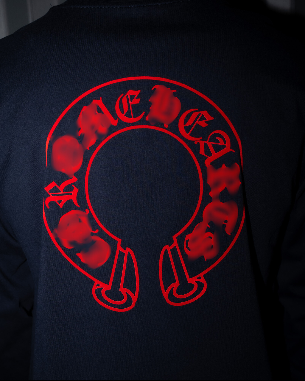 Red Horse Shoe Logo Navy Long Sleeve™