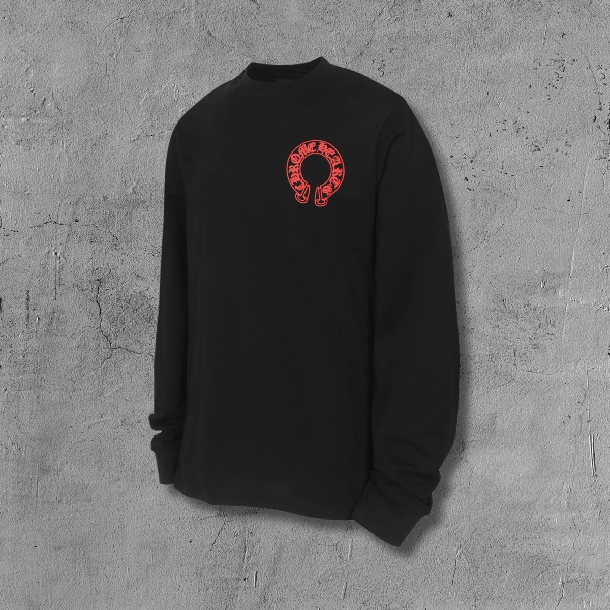 Red Horse Shoe Logo Black Long Sleeve™