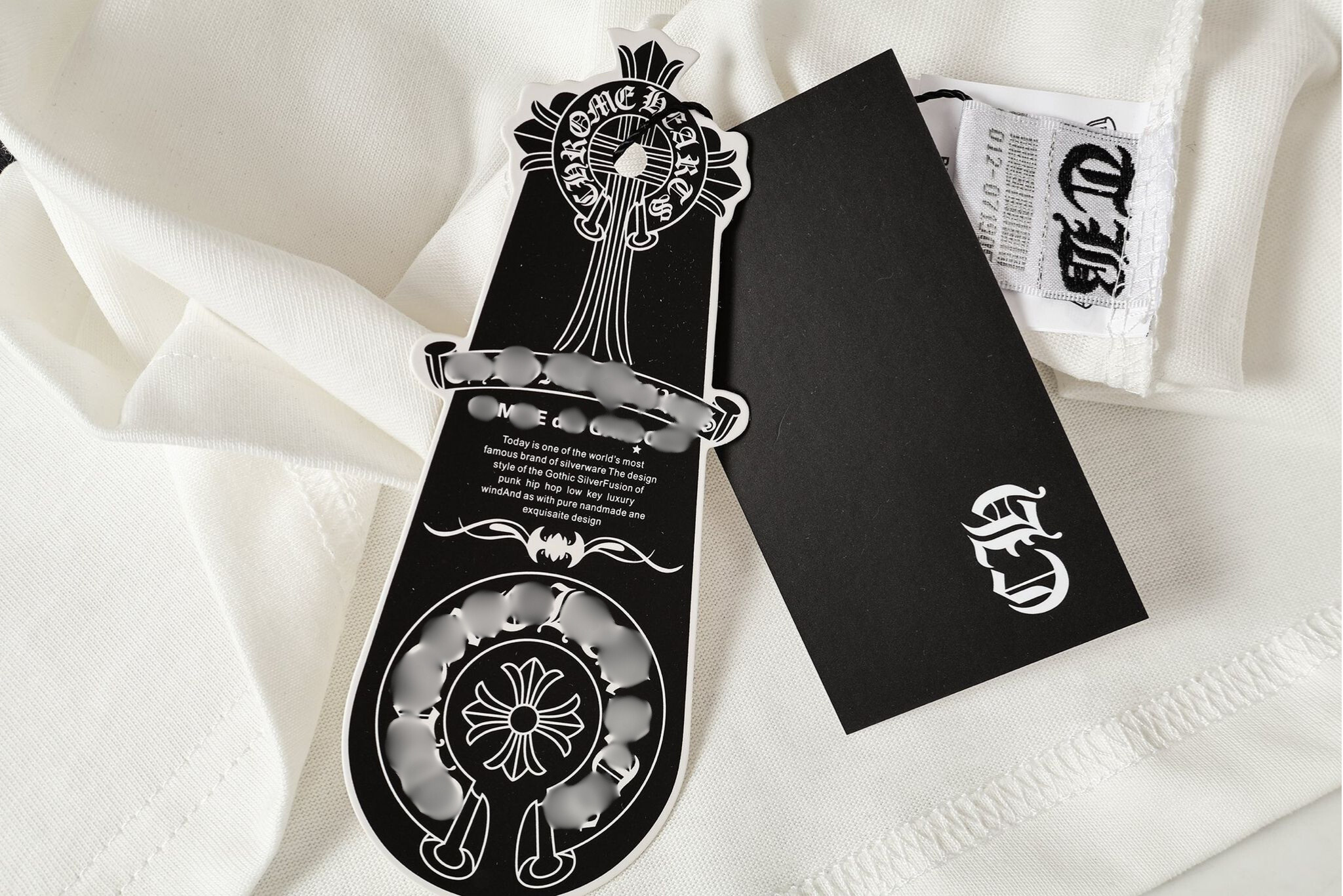 Black Leather Cross Brand Collab White T-Shirt™