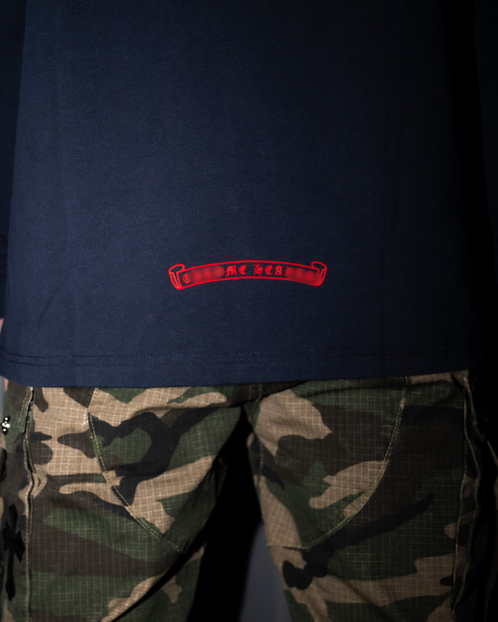 Red Horse Shoe Logo Navy Long Sleeve™