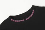 Pink Typography Collar Black Long Sleeve™