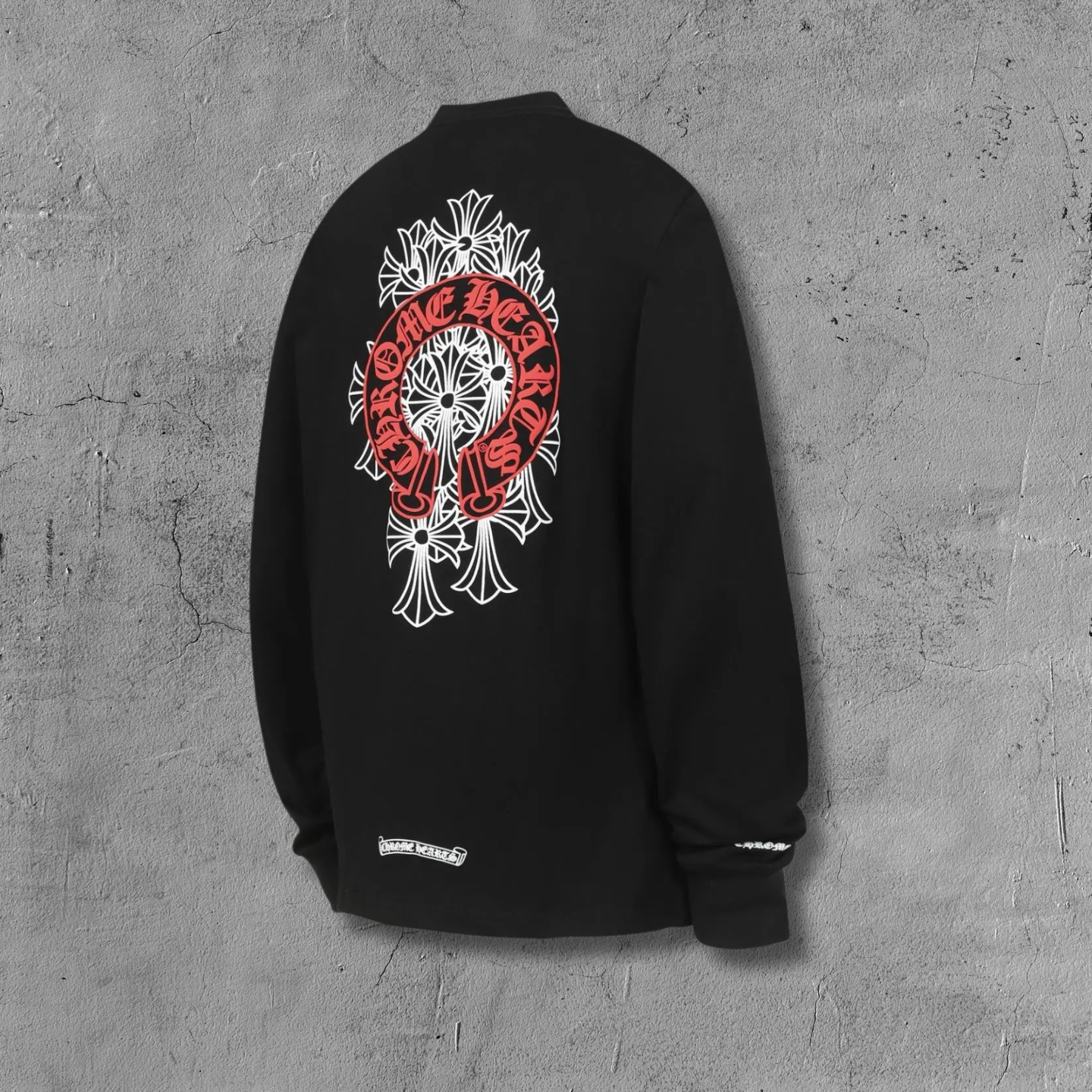 Red Horse Shoe Logo Black Long Sleeve™