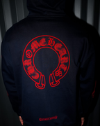 Red Horse Shoe Logo Navy Hoodie™