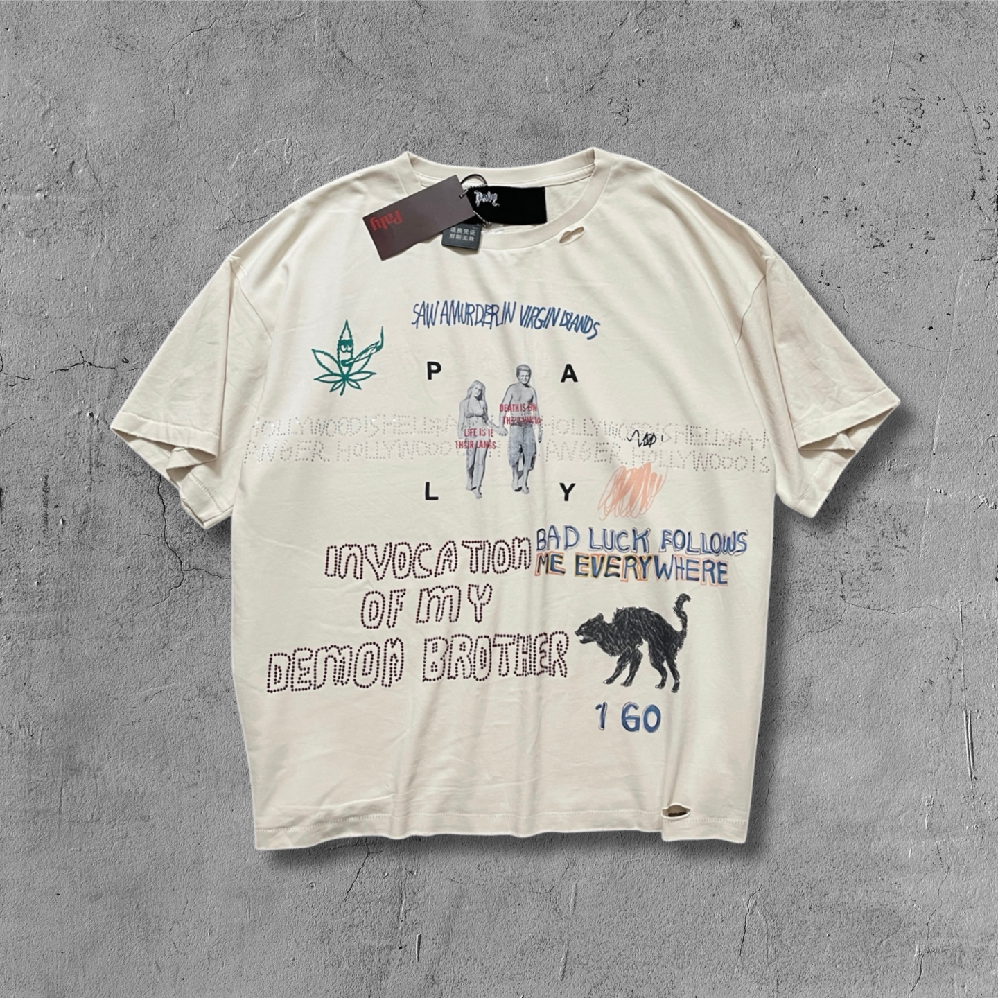 Paly Hllywd Bad Luck White T-Shirt™