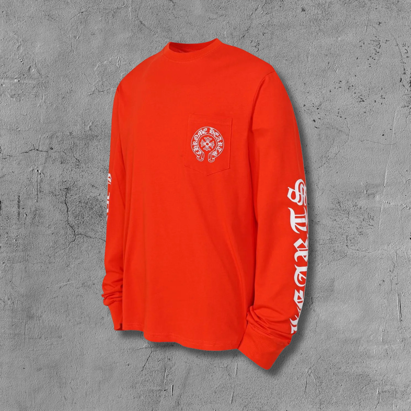 Horse Shoe & Typography Logo Red Long Sleeve™