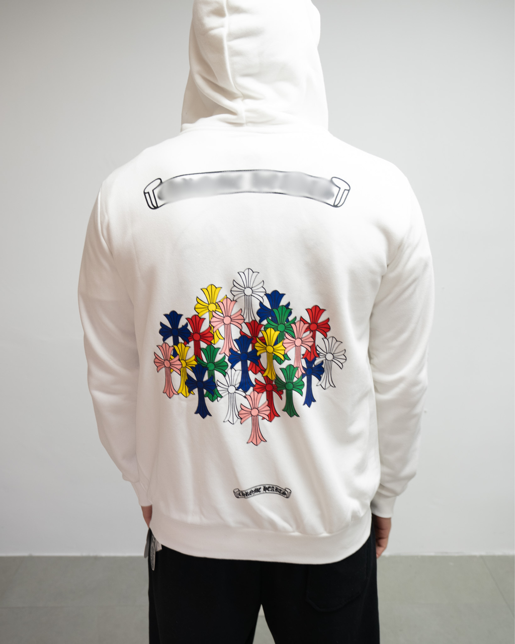 Multicolor Cross White Hoodie™