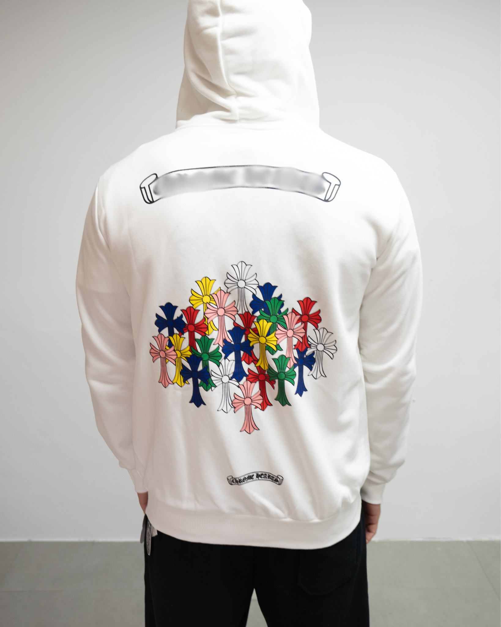 Multicolor Cross White Hoodie™
