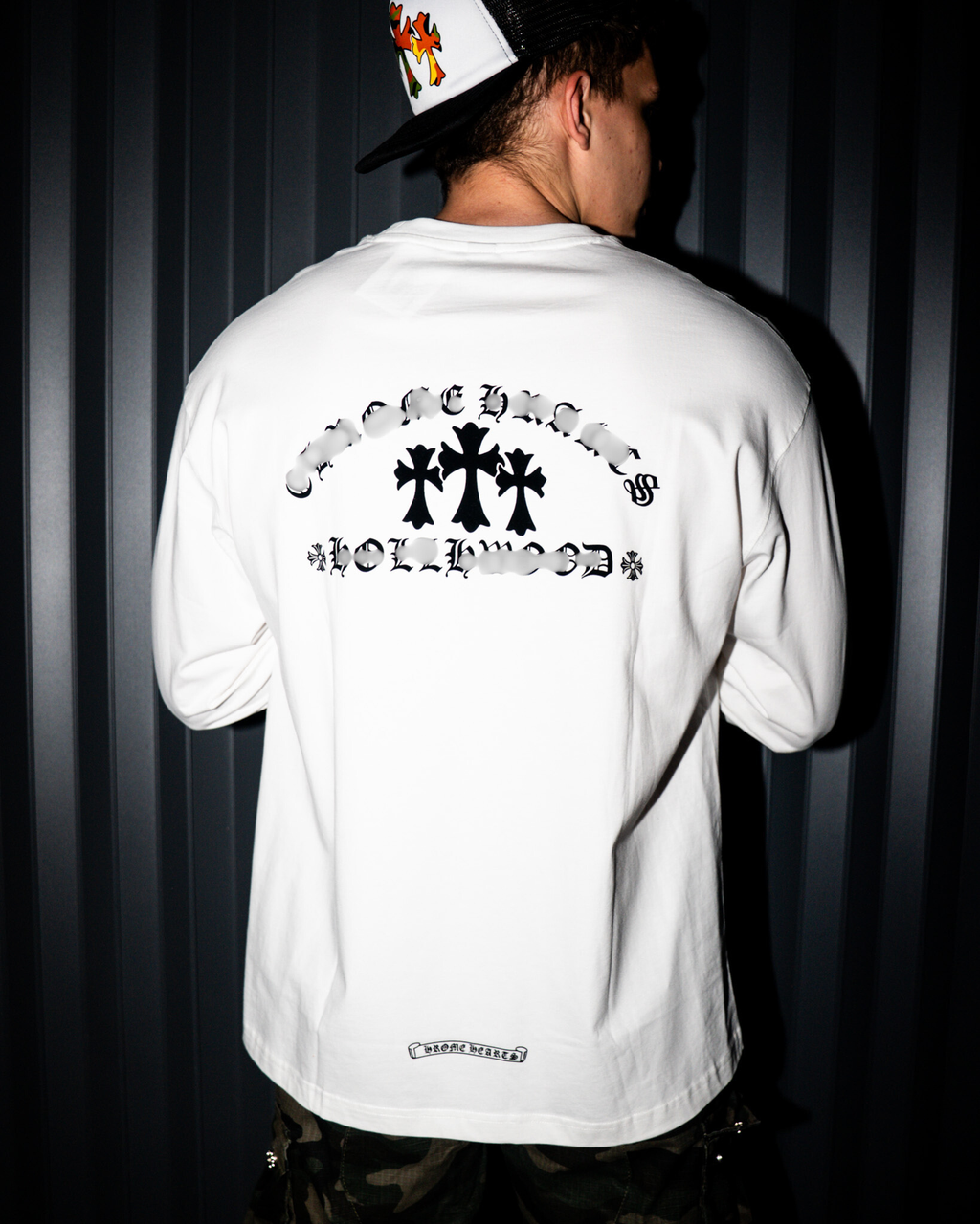 Hollywood Black Triple Cross White Long Sleeve™