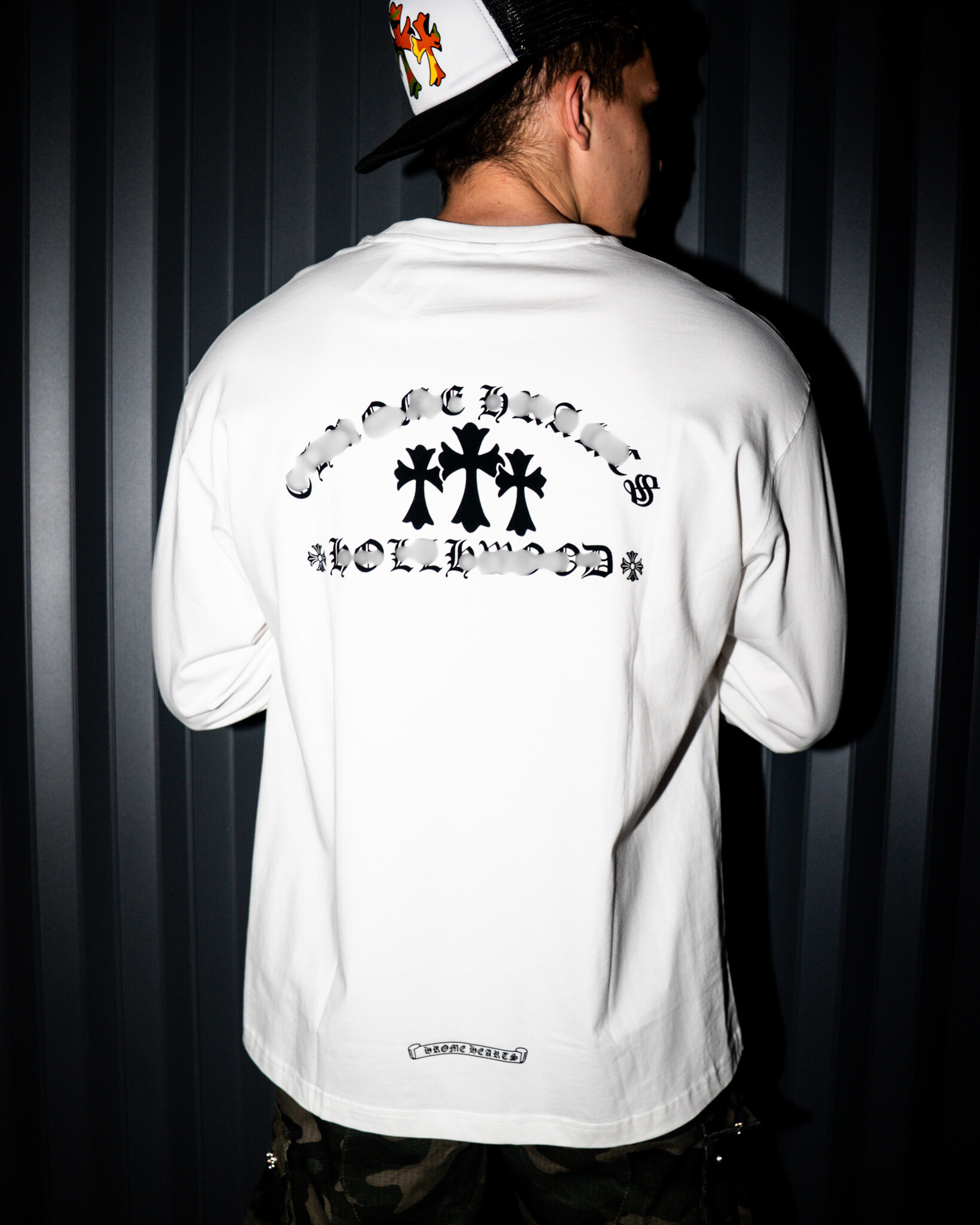 Hollywood Black Triple Cross White Long Sleeve™