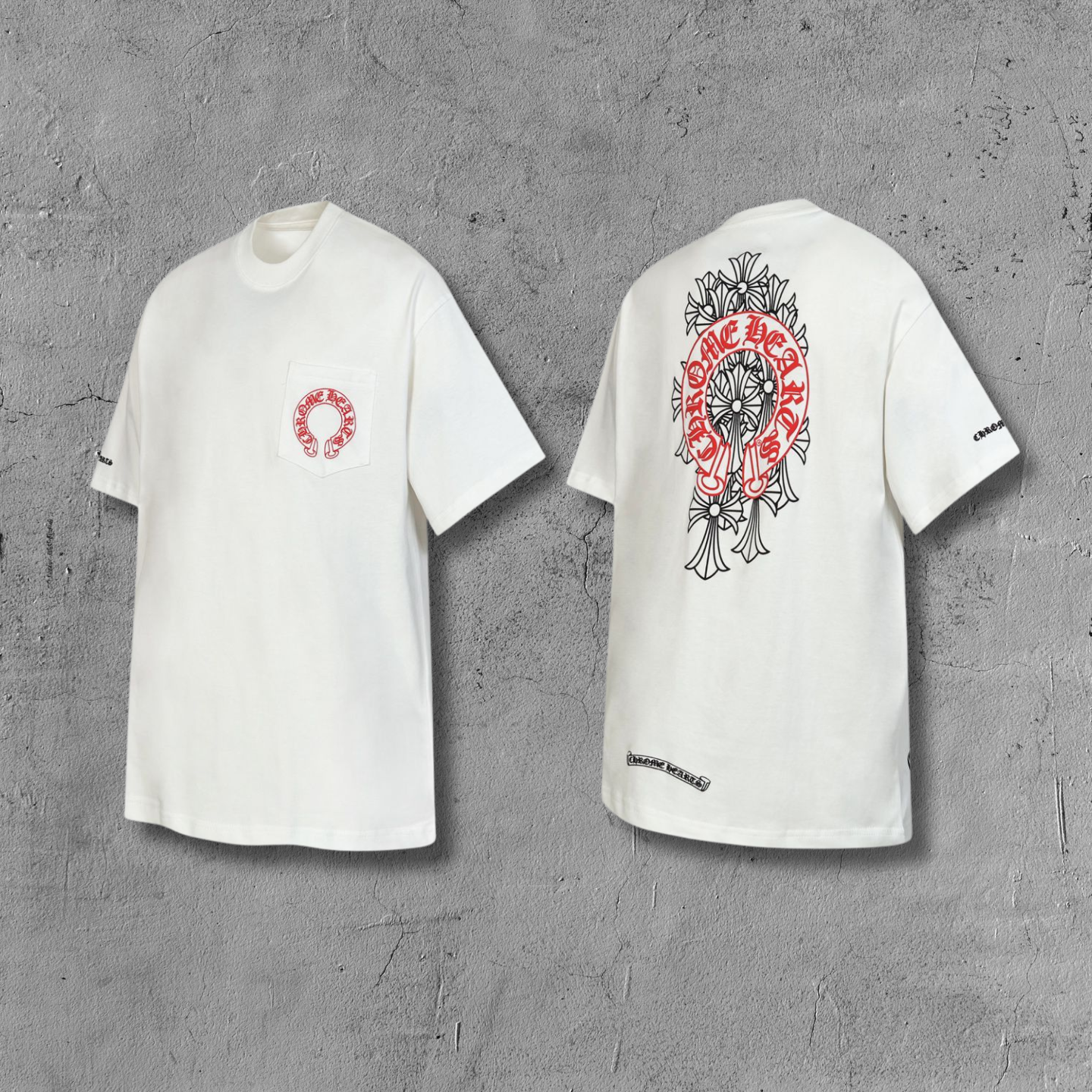 Red Horse Shoe Logo White T-Shirt™