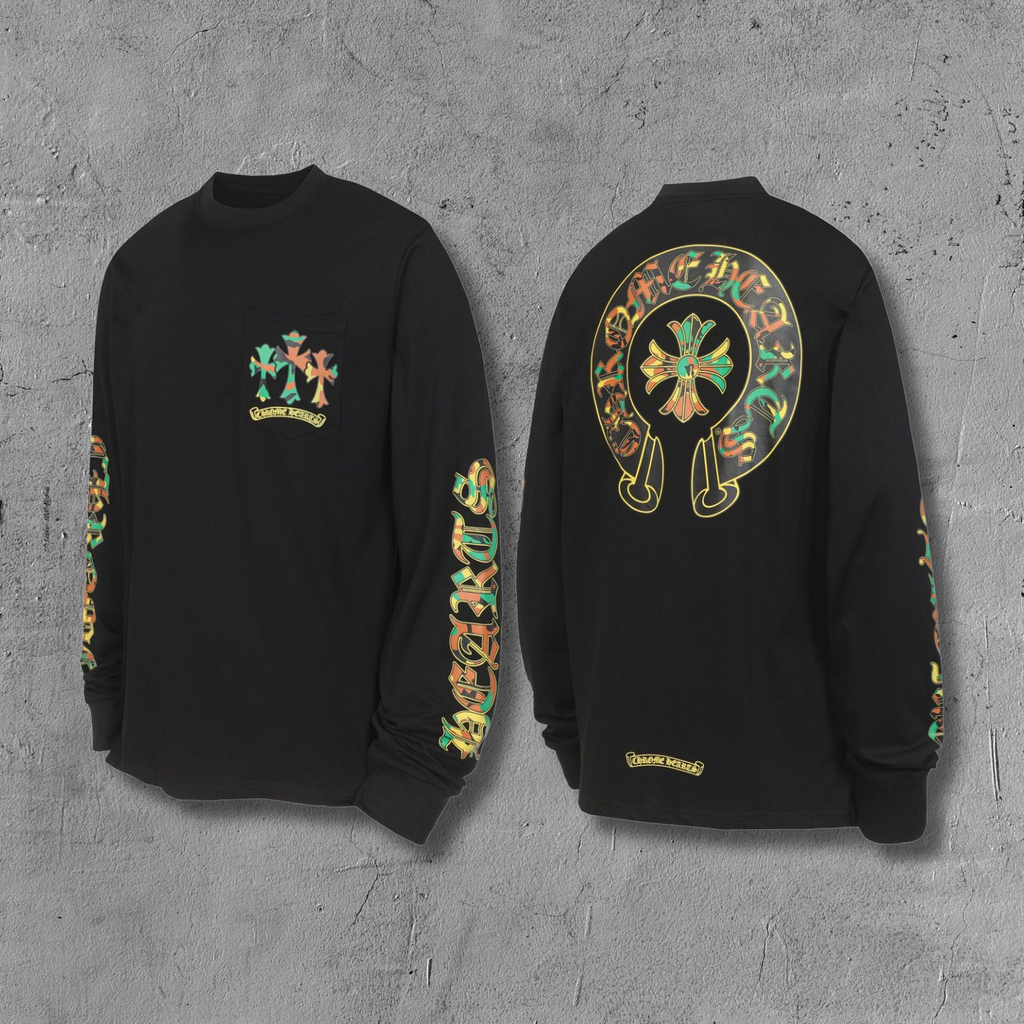 Camo Horse Shoe Logo Black Long Sleeve™