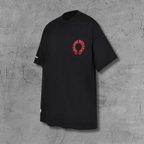 Red Horse Shoe Logo Black T-Shirt™