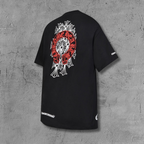 Red Horse Shoe Logo Black T-Shirt™