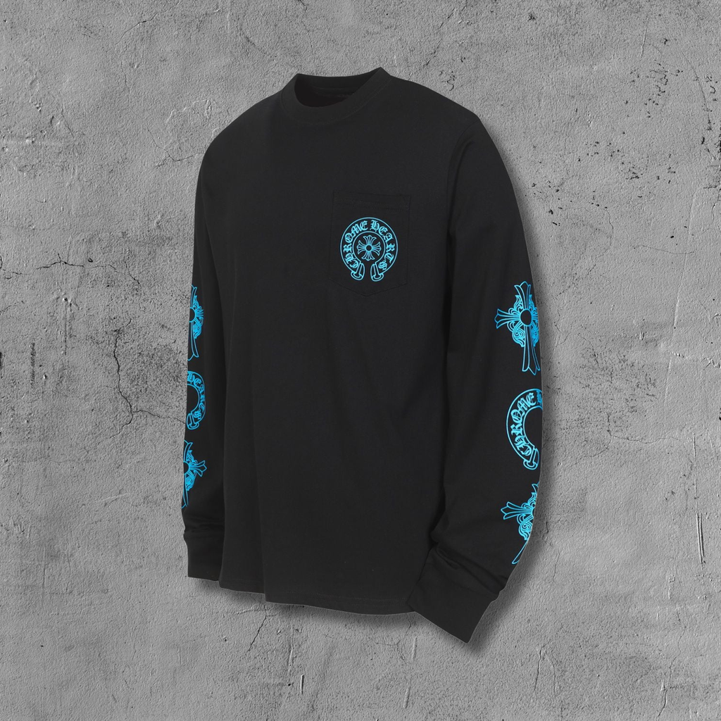 Blue Triple Cross Black Long Sleeve™