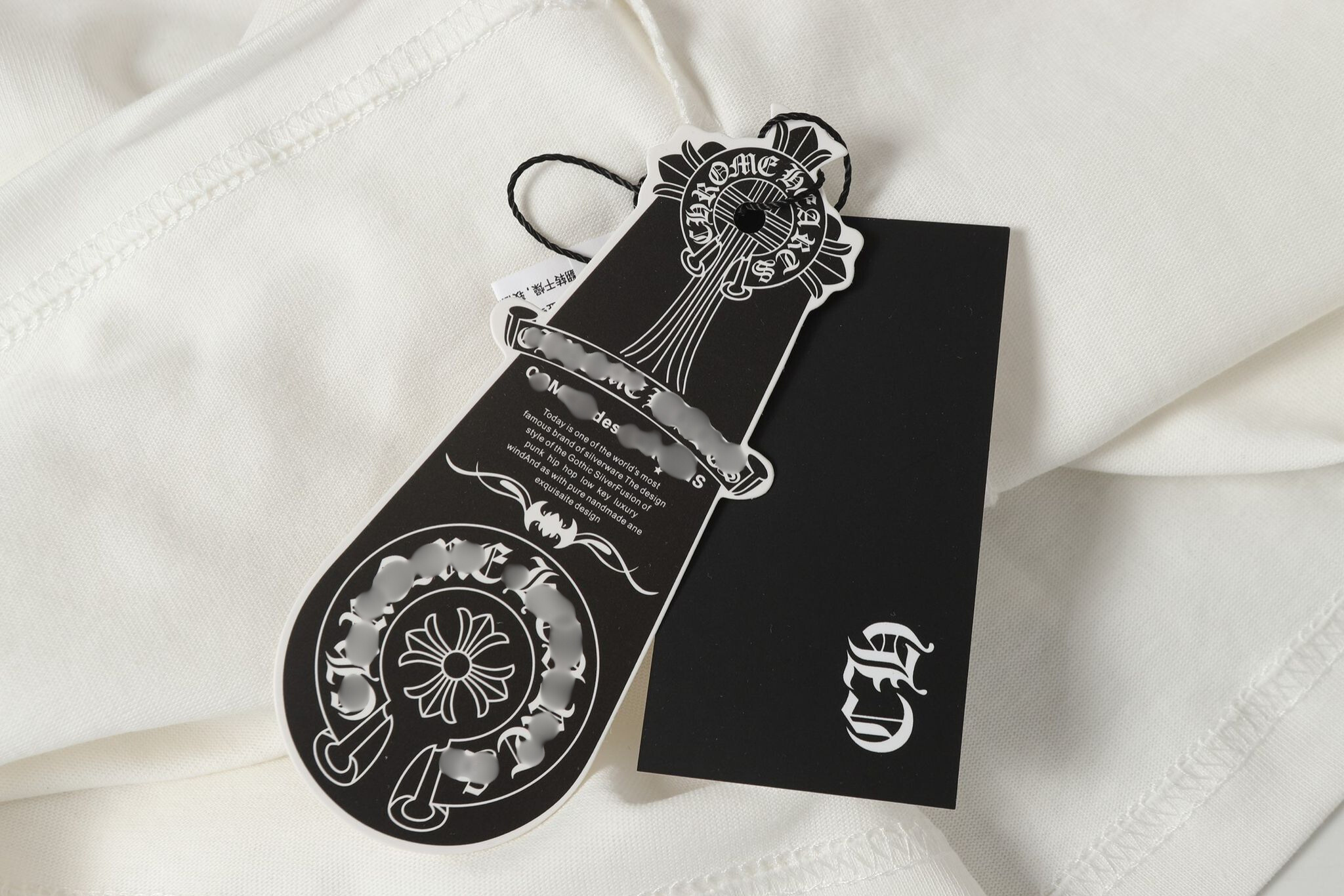 Typography Collar & Horse Shoe Logo White T-Shirt™