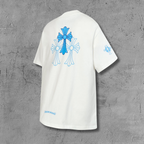 Blue Triple Cross White T-Shirt™