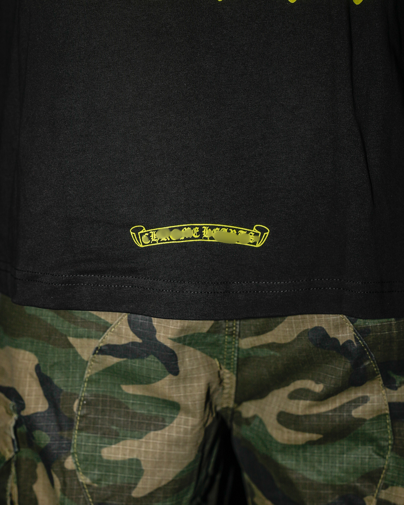 Yellow Typography Design Black Long Sleeve™