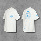 Blue Triple Cross White T-Shirt™