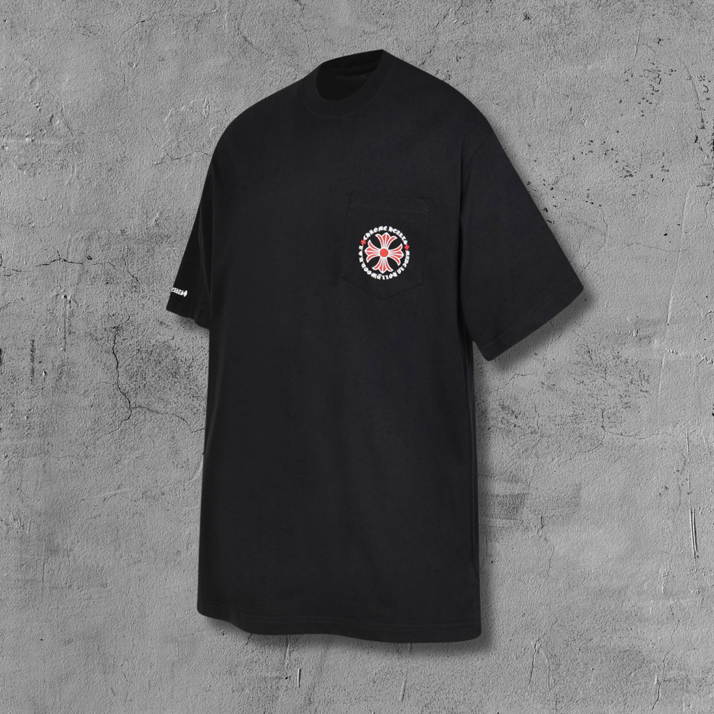 Red Flower Cross Black T-Shirt™