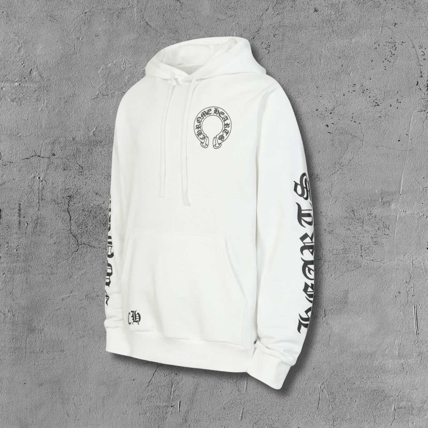 M-Boy Mouth Hood White Hoodie™