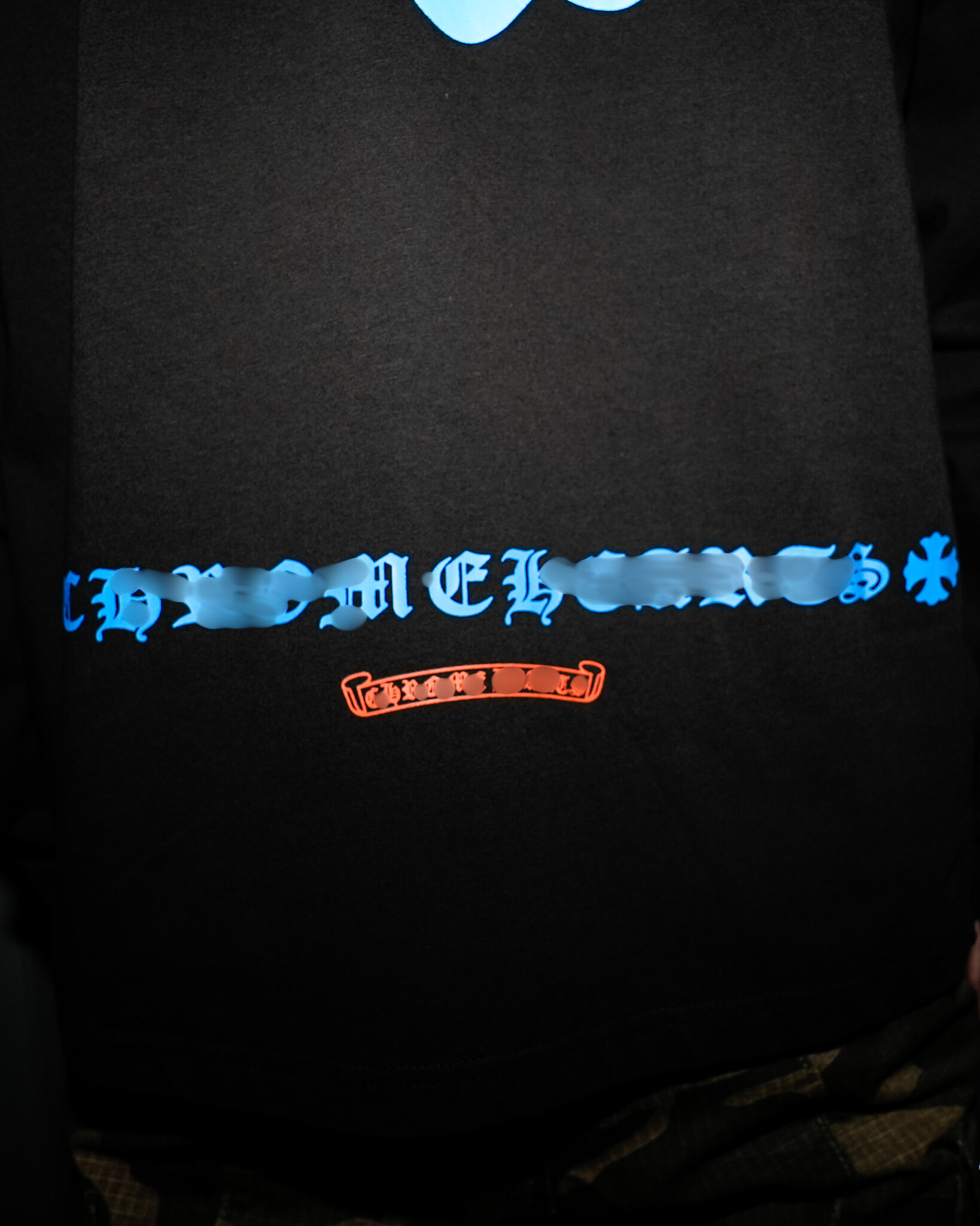 Blue Flower Cross Black Long Sleeve™