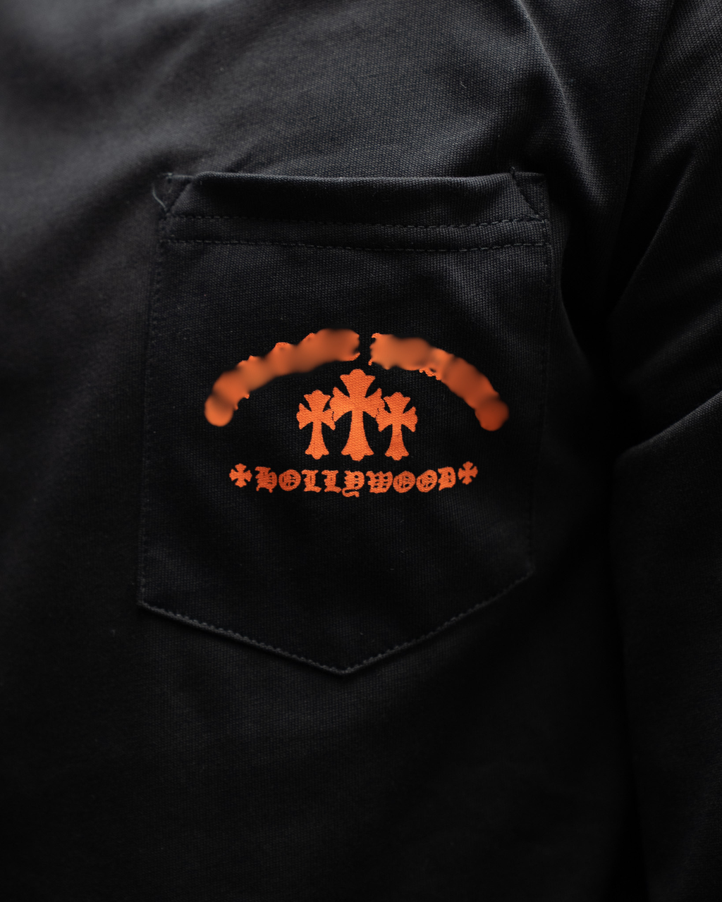 Hollywood Orange Triple Cross Black Long Sleeve™
