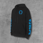 Blue Double Cross Black Hoodie™