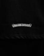 Typography Collar & Horse Shoe Logo Black T-Shirt™