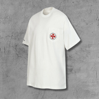 Red Flower Cross White T-Shirt™