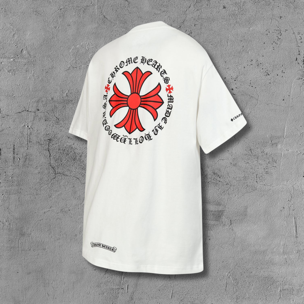Red Flower Cross White T-Shirt™