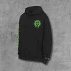 Green Horse Shoe Logo Black Hoodie™