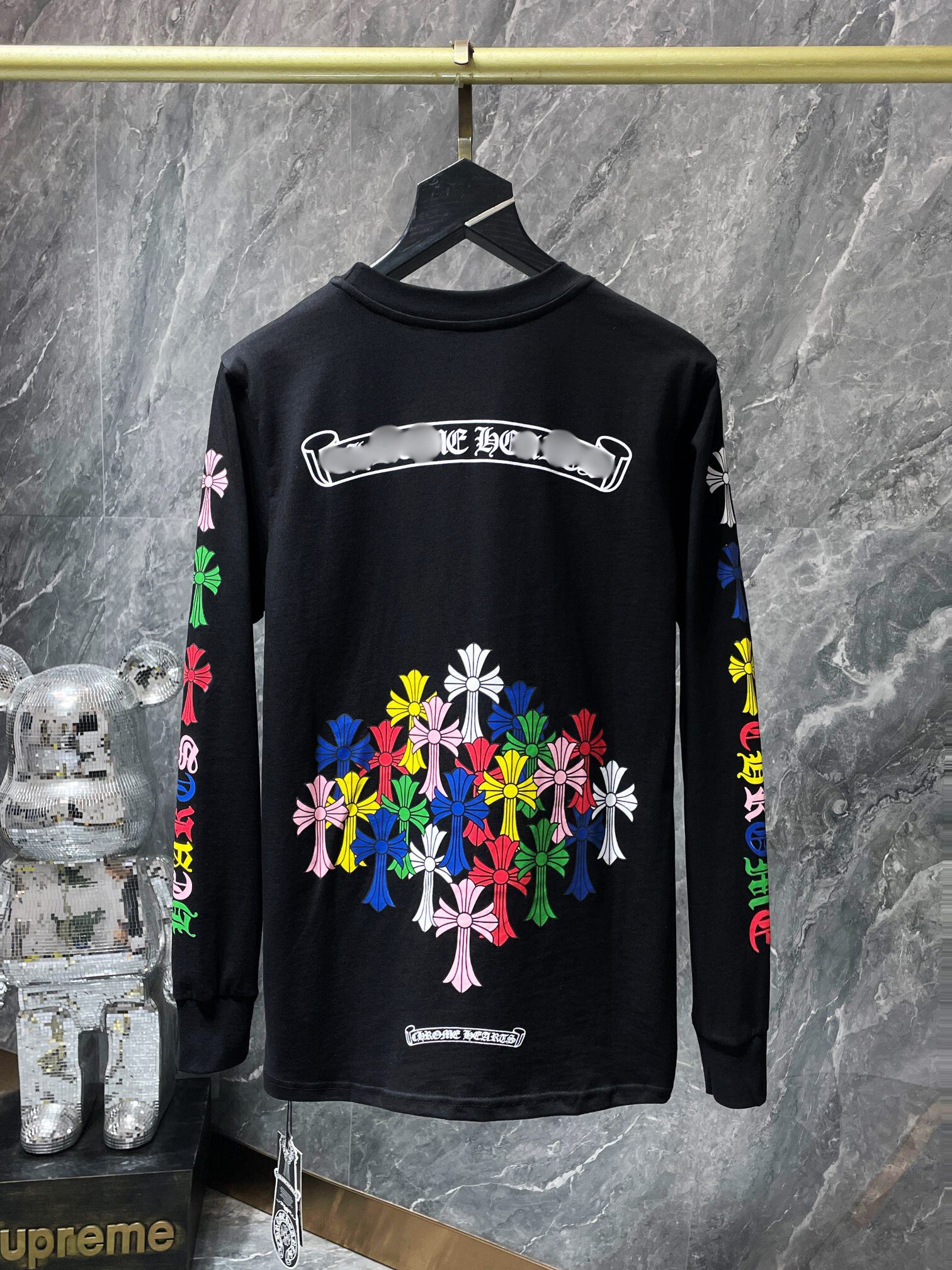 Multi color Crosses Black Long Sleeve™