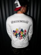 Multicolor Crosses White Long Sleeve™